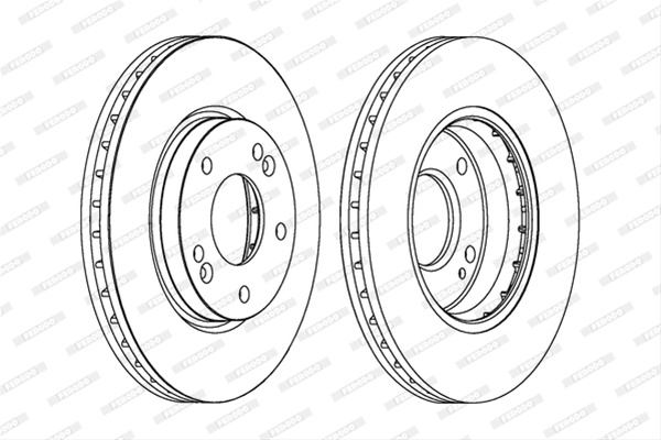 Set Discuri Frana Ferodo Hyundai DDF1239