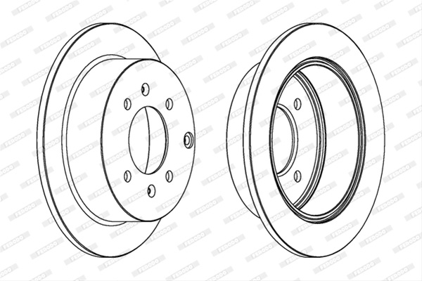 Set Discuri Frana Ferodo Hyundai DDF1448