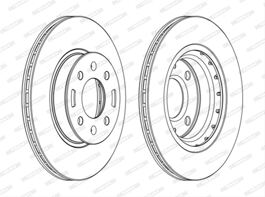 Set Discuri Frana Ferodo Hyundai DDF1840C