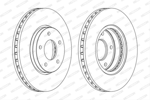 Set Discuri Frana Ferodo Jaguar DDF1069