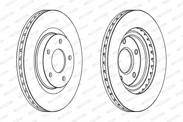 Set Discuri Frana Ferodo Jeep DDF1624
