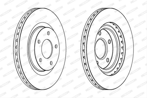 Set Discuri Frana Ferodo Jeep DDF1624