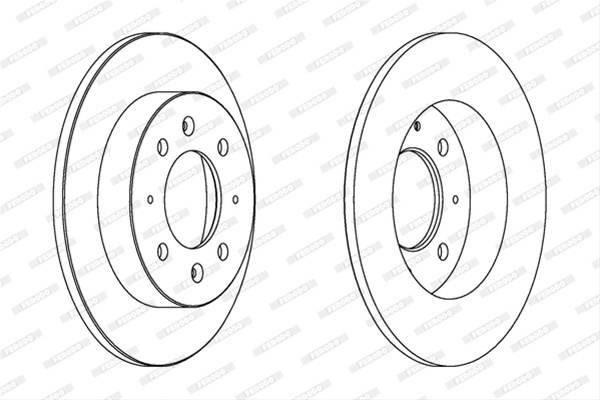 Set Discuri Frana Ferodo Kia DDF1541