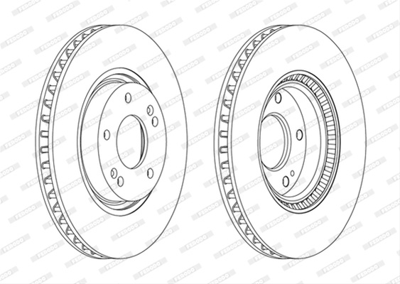 Set Discuri Frana Ferodo Kia DDF1795C