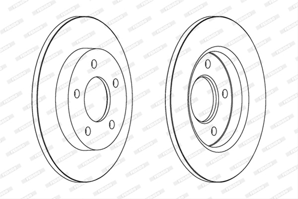 Set Discuri Frana Ferodo Mazda (Changan) DDF1420C
