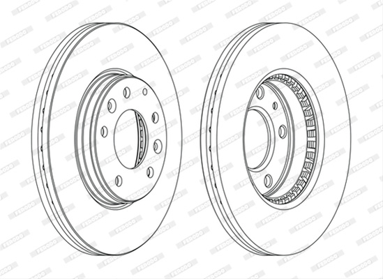 Set Discuri Frana Ferodo Mazda DDF1210C