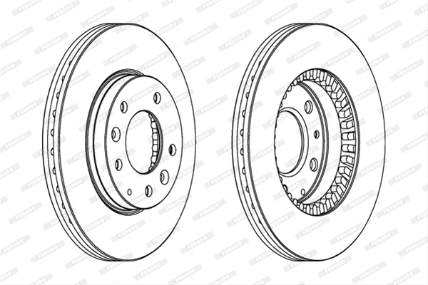 Set Discuri Frana Ferodo Mazda DDF1278C