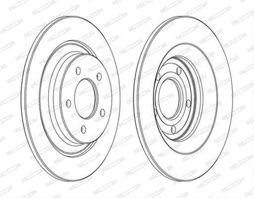 Set Discuri Frana Ferodo Mazda DDF1547C