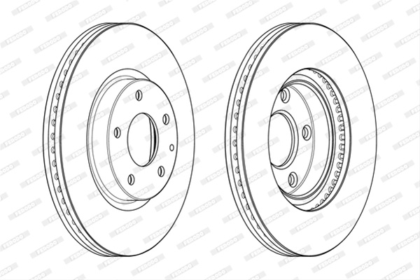 Set Discuri Frana Ferodo Mazda DDF2463C