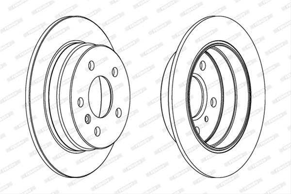 Set Discuri Frana Ferodo Mercedes-Benz DDF1258C