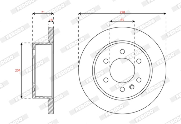 Set Discuri Frana Ferodo Mercedes-Benz DDF3030