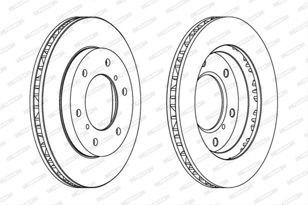 Set Discuri Frana Ferodo Mitsubishi DDF1384