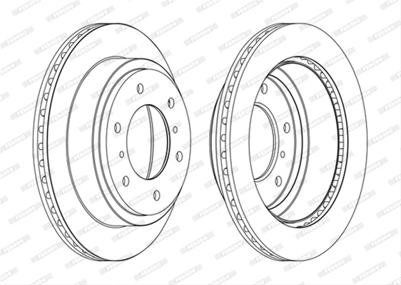 Set Discuri Frana Ferodo Mitsubishi DDF1385C