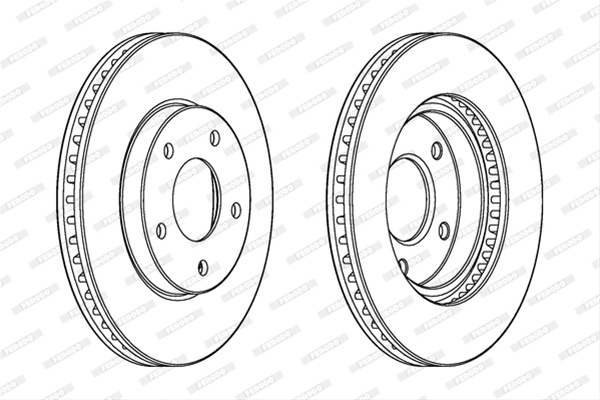 Set Discuri Frana Ferodo Mitsubishi DDF1599C