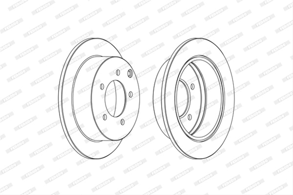Set Discuri Frana Ferodo Mitsubishi DDF1986C