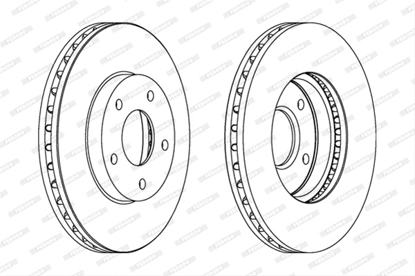 Set Discuri Frana Ferodo Nissan DDF1249C