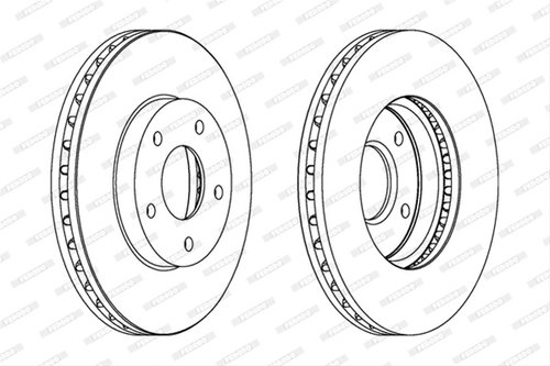 Set Discuri Frana Ferodo Nissan DDF1249C