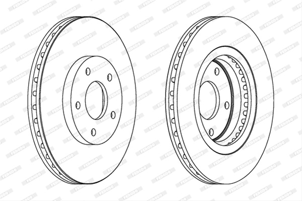 Set Discuri Frana Ferodo Nissan DDF1589C