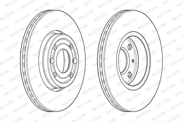 Set Discuri Frana Ferodo Nissan DDF1977C