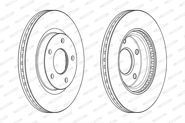 Set Discuri Frana Ferodo Nissan DDF2100C