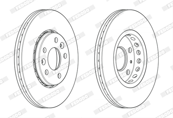 Set Discuri Frana Ferodo Nissan DDF2507C