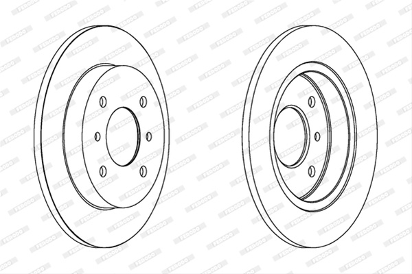 Set Discuri Frana Ferodo Nissan DDF267