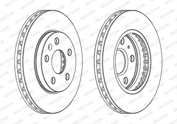 Set Discuri Frana Ferodo Opel DDF1721C