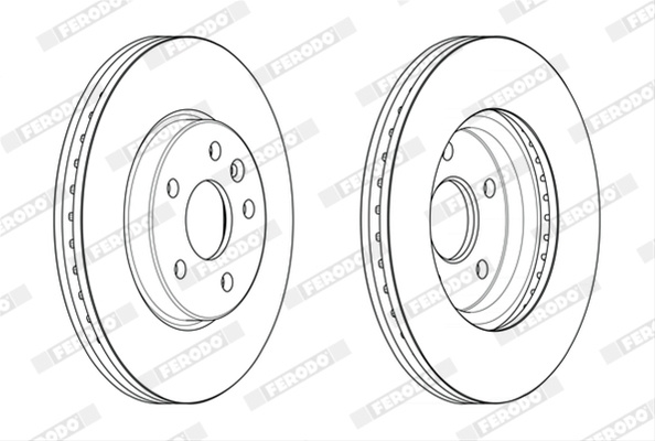 Set Discuri Frana Ferodo Opel DDF2685C