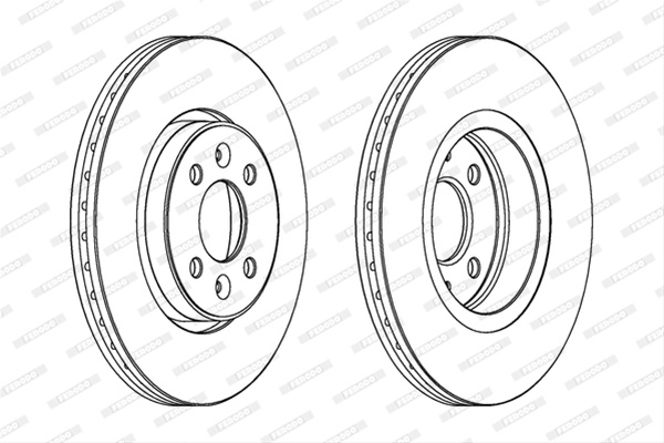 Set Discuri Frana Ferodo Renault DDF1124C