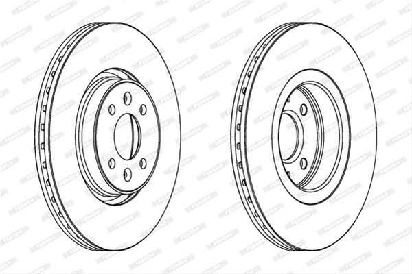 Set Discuri Frana Ferodo Renault DDF1513C