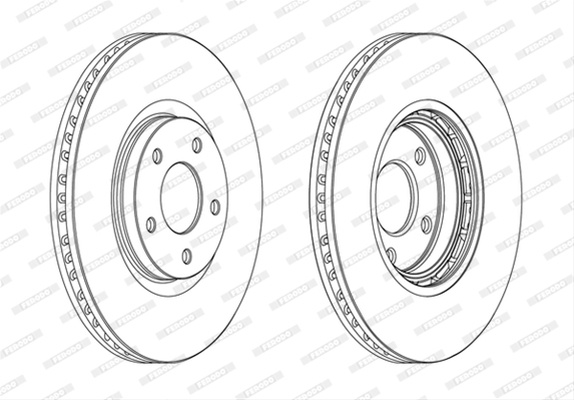 Set Discuri Frana Ferodo Renault DDF1724C