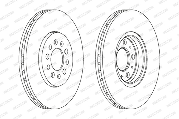 Set Discuri Frana Ferodo Seat DDF1221C