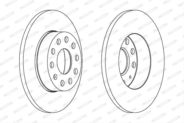Set Discuri Frana Ferodo Seat DDF1276