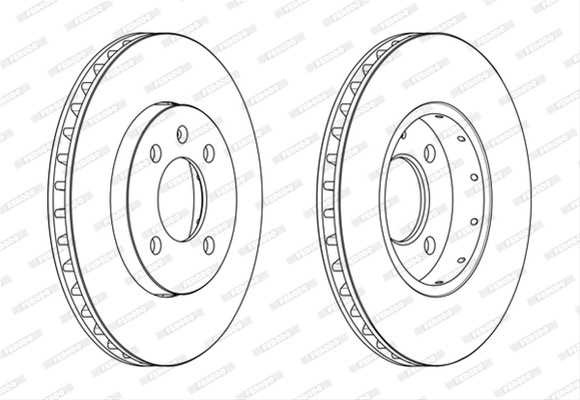 Set Discuri Frana Ferodo Seat DDF2184C