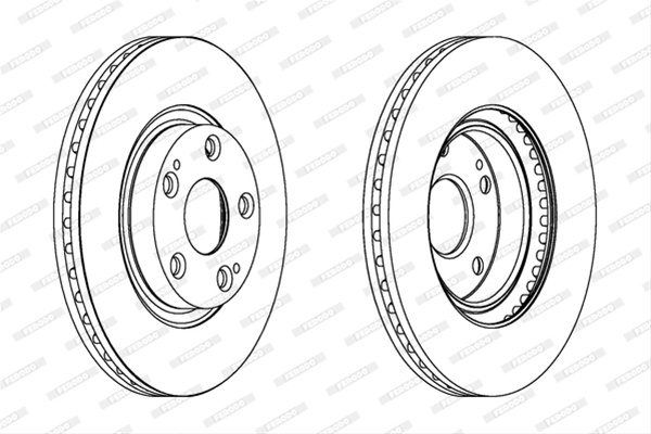 Set Discuri Frana Ferodo Toyota DDF1401C