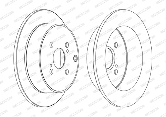 Set Discuri Frana Ferodo Toyota DDF1409C
