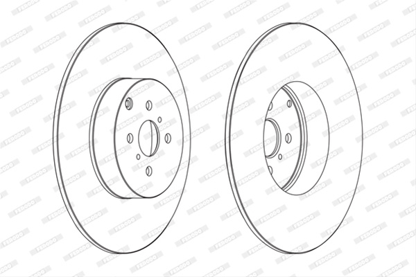 Set Discuri Frana Ferodo Toyota DDF1417