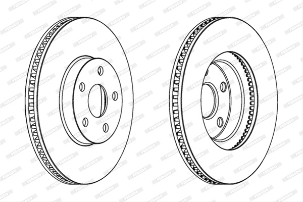 Set Discuri Frana Ferodo Toyota DDF1484C