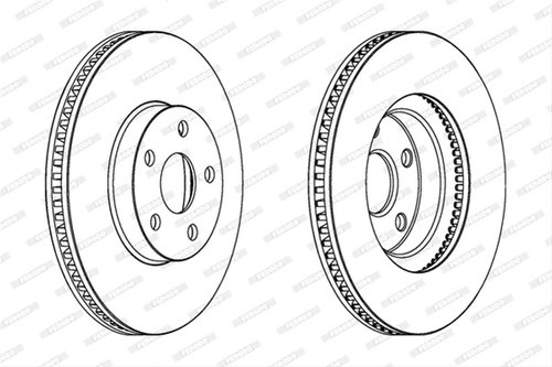 Set Discuri Frana Ferodo Toyota DDF1484C