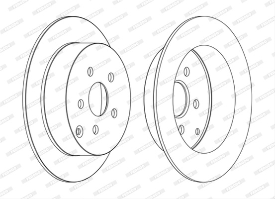 Set Discuri Frana Ferodo Toyota DDF1485C