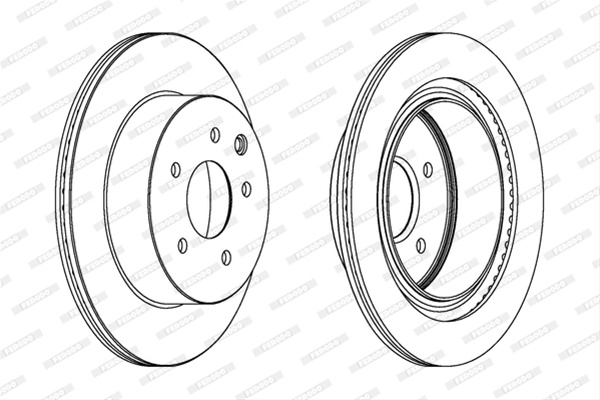 Set Discuri Frana Ferodo Toyota DDF1579