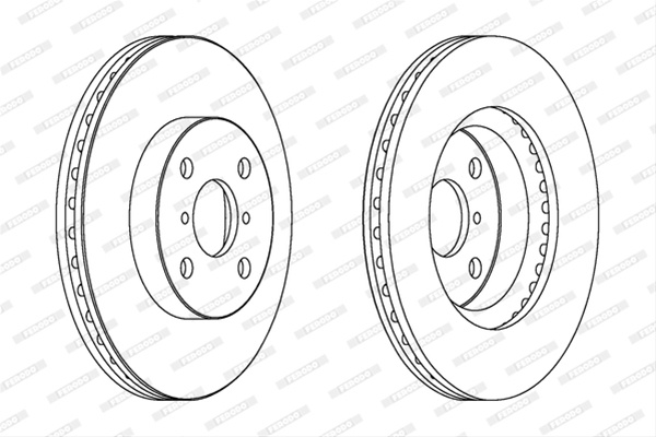 Set Discuri Frana Ferodo Toyota DDF1587C