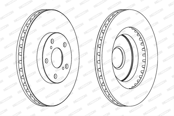 Set Discuri Frana Ferodo Toyota DDF1646