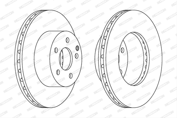 Set Discuri Frana Ferodo Toyota DDF1668C