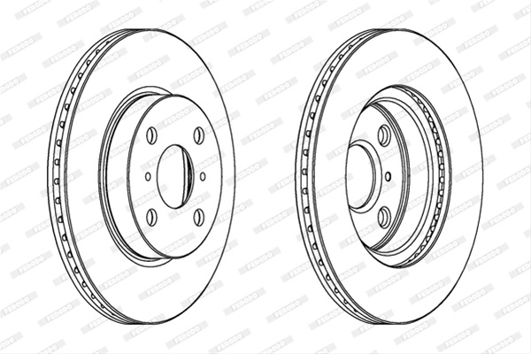 Set Discuri Frana Ferodo Toyota DDF1710C