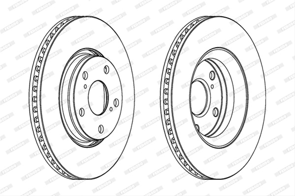 Set Discuri Frana Ferodo Toyota DDF1756C
