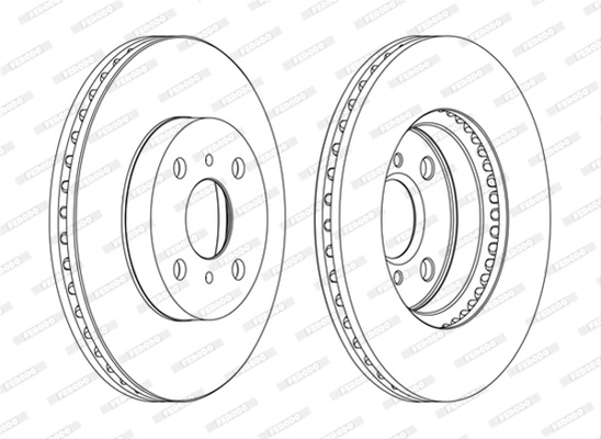 Set Discuri Frana Ferodo Toyota DDF1779C