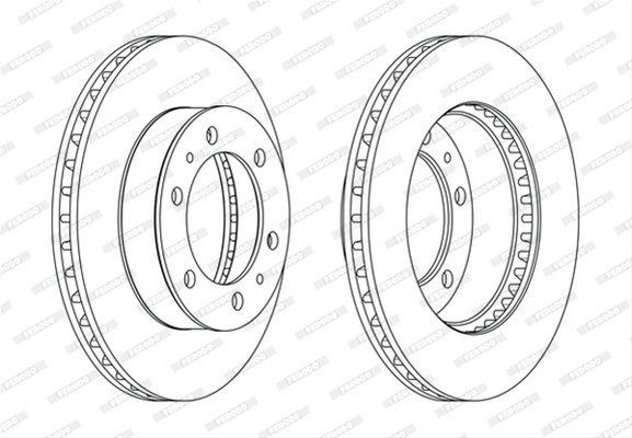 Set Discuri Frana Ferodo Toyota DDF1783C