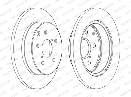 Set Discuri Frana Ferodo Toyota DDF1846C