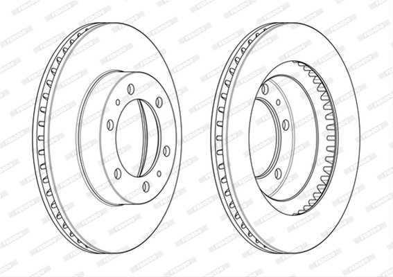Set Discuri Frana Ferodo Toyota DDF2475C